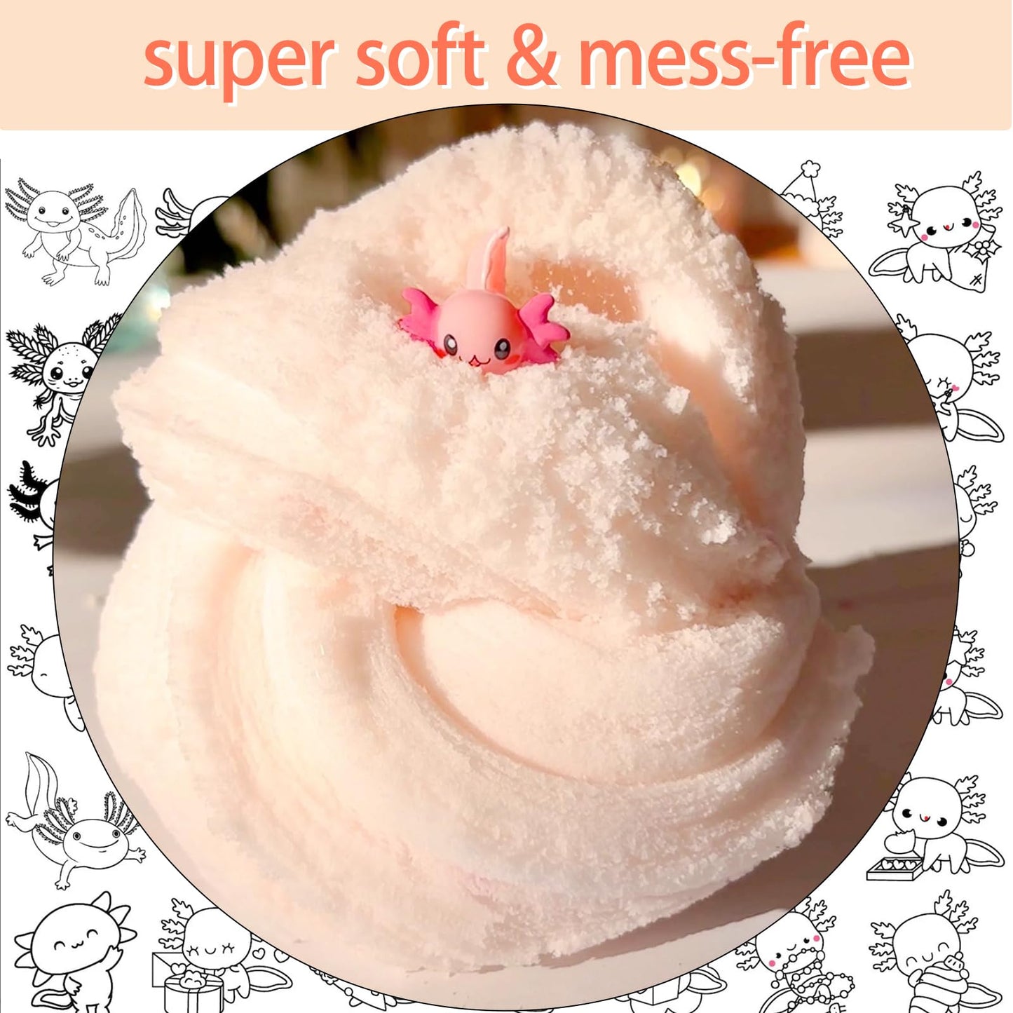 Axolotl Cloud Slime  enhanced DIY Scented Slime for Boys Girls  Party Favors for Kids 8-12  Girls Toys 4-8 Years Old  Slimes Kit for Kids Ages 8-12  Relief Fidget Toy  Sensory Toy