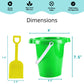 4E's Novelty 6 Pack 7.5'' Beach Buckets and Shovels for Kids Bulk - Strong Large Sand Bucket for Toddler Beach Toys for Kids 3-1