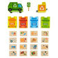 Reduce & Reuse Recycling Center Playset | Wooden Green Garbage Truck Toy, Sorting Bins, and Accessories | Safe, Natural Material
