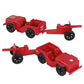 Timmee Combat Patrol Willys & Artillery - Red 4Pc Playset Usa Made