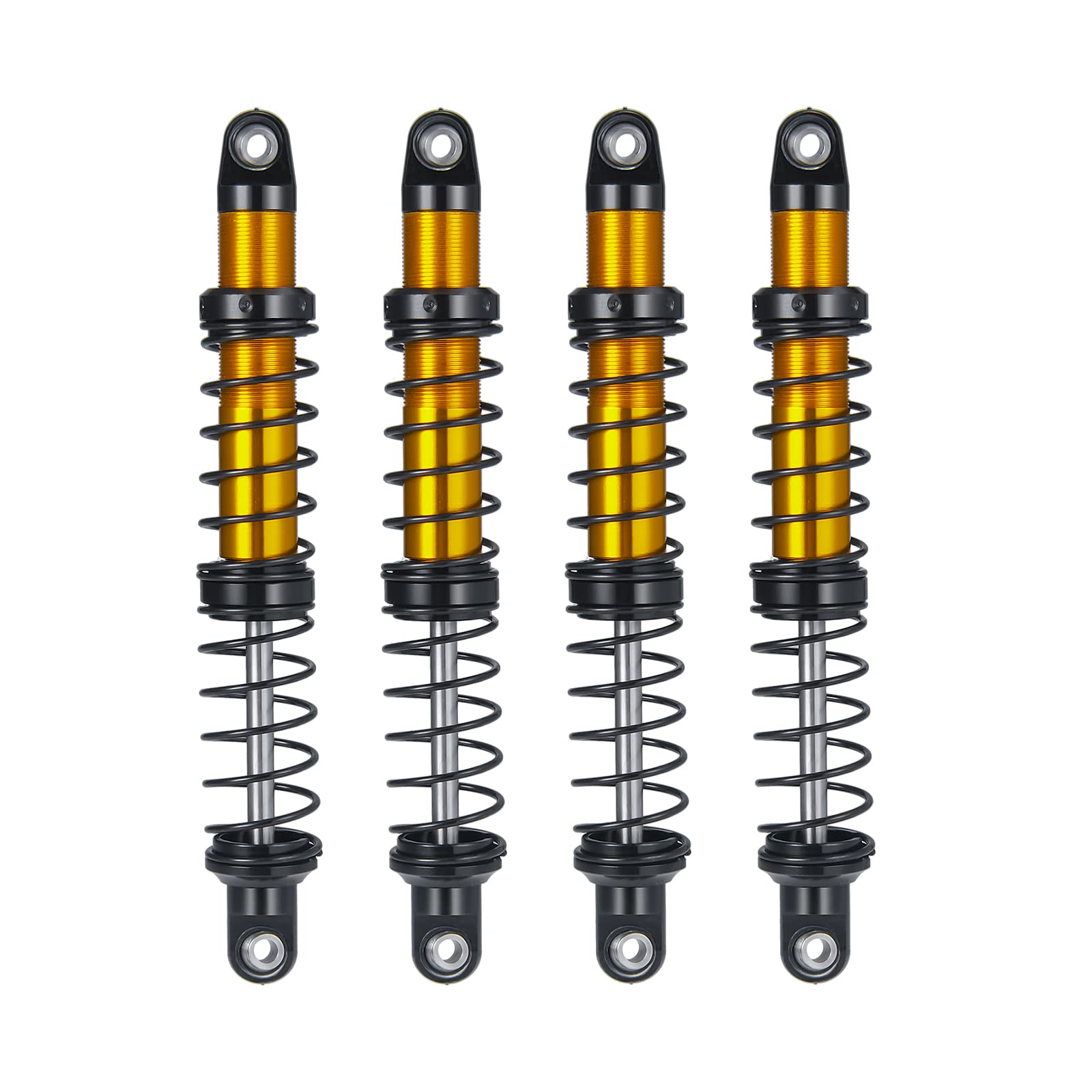 Que-T 4Pcs Aluminum Alloy Rc Shock Absorber For Axial Scx10 90046 D90 Trx4 Wraith 1/10 Crawler Car (100Mm)