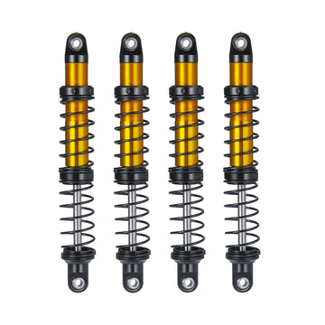 Que-T 4Pcs Aluminum Alloy Rc Shock Absorber For Axial Scx10 90046 D90 Trx4 Wraith 1/10 Crawler Car (100Mm)
