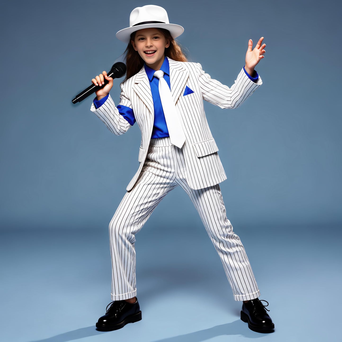 Baurghop Kids Dance Star Costume For Boys Girls 80S 90S Pop Stage Outfit For Cosplay Party Halloween (10-12 Years)