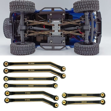 Rclions Higher Extra Clearance Rc Links Linkage Set For 1/24Th Axial Scx24 Bronco C10 Jlu Crc Rc Crawler Car Upgrades Parts (Bla