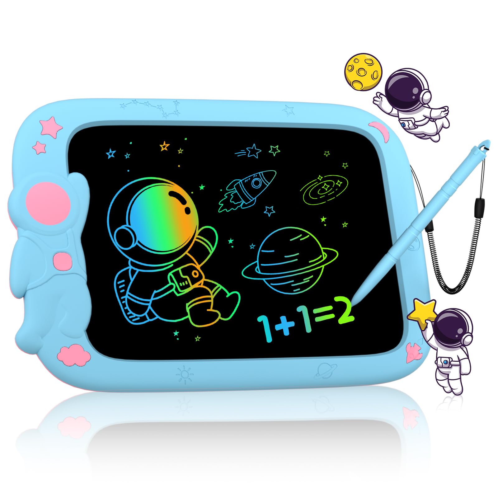 Pyttur Lcd Writing Tablet For Kids 9 Inch Erasable Drawing Tablet Reusable Colorful Drawing Pad For Kids Educational And Learnin