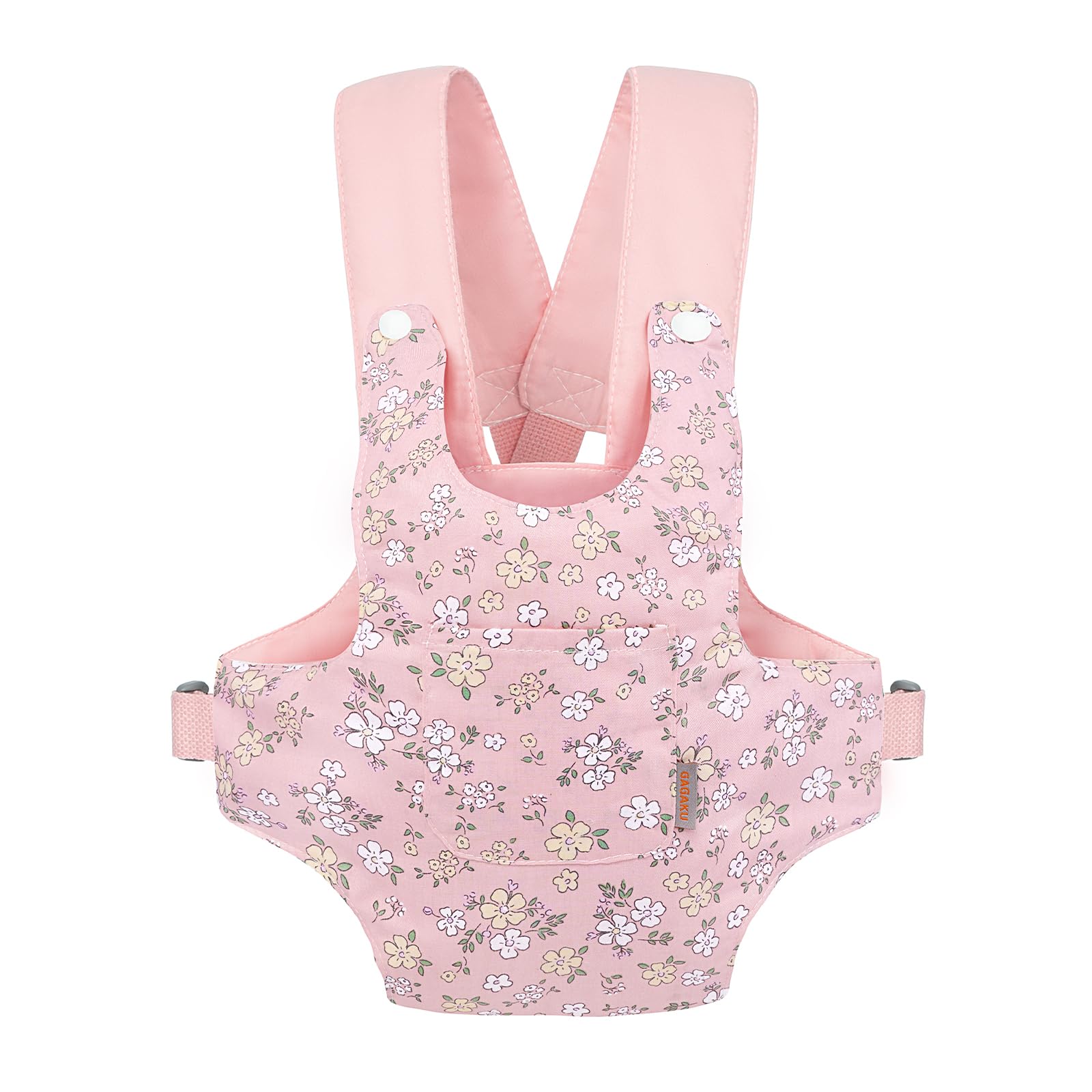 Gagaku Baby Doll Carrier For Toddler Toy Baby Carrier For Dolls Accessories Doll Carrier For Little Girls - Pink (Pear Flowers)