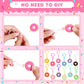 Jadive 48 Pcs Sweet Donut Party Favors Donut Keychain Sweet Doughnut Theme Birthday Party Supplies Pendant Ornament For Christmas Kids Boy Girl Gift Reward Goodie Bag Fillers, 12 Colors