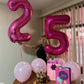 60 Balloon Number, Hot Pink Number 60Th Birthday Balloons 40 Inch, 60 Years Old Hot Pink Birthday Decorations For Men Women, 60T