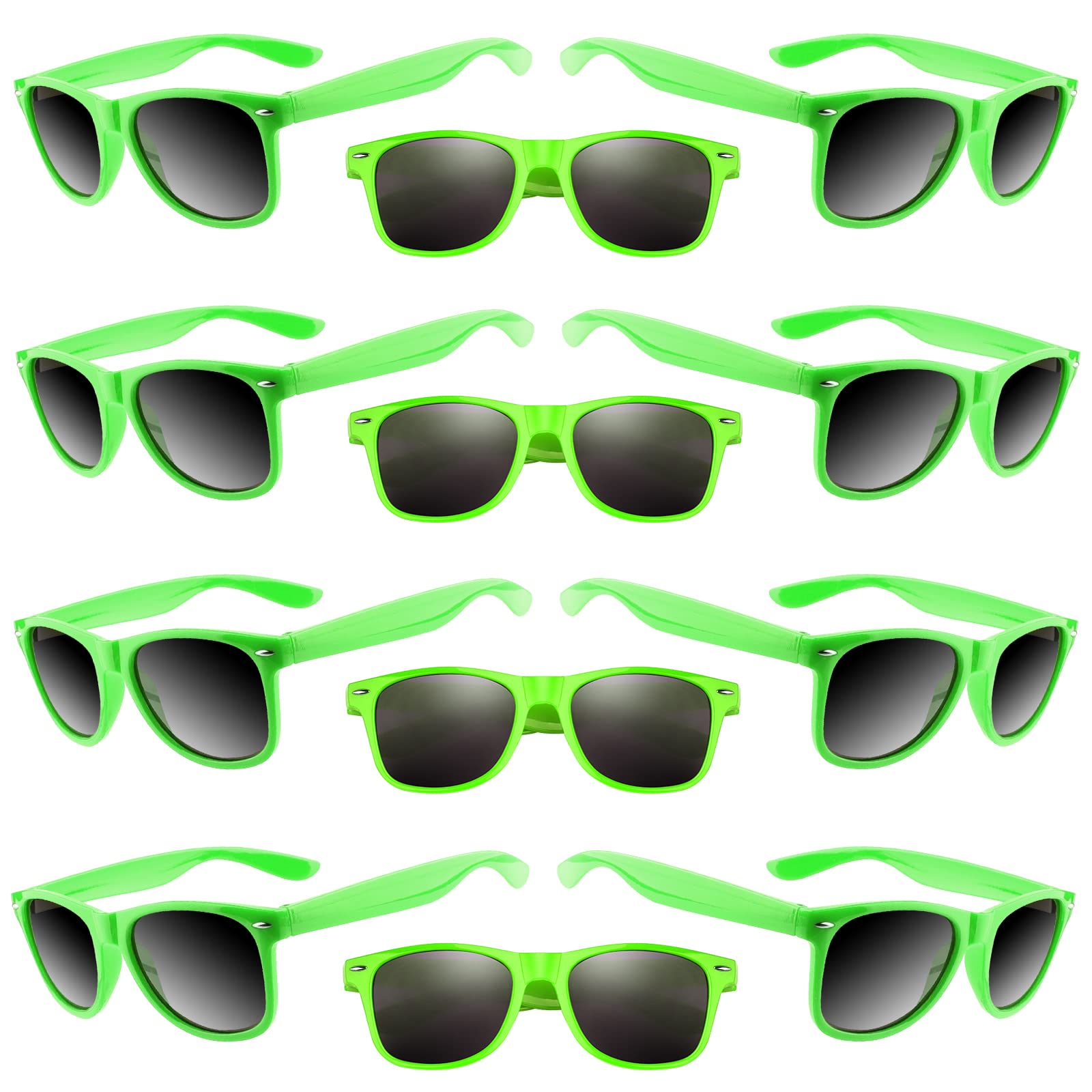 Tuparka 20 Pack Kids Sunglasses Bulk For Summer Pool Party Favors Birthday Parties Goody Bag Fillers, Green