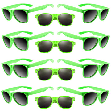 Tuparka 20 Pack Kids Sunglasses Bulk For Summer Pool Party Favors Birthday Parties Goody Bag Fillers, Green