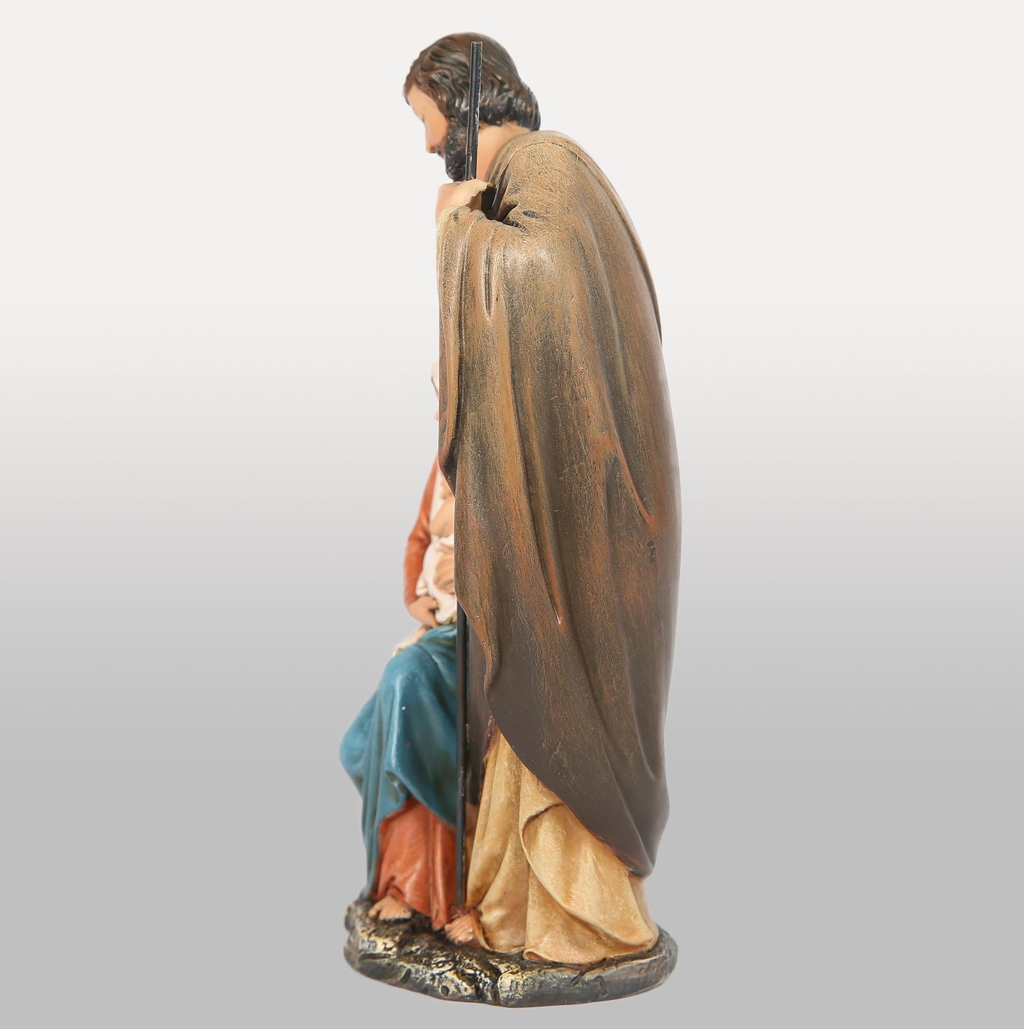 BC BUILDCLASSIC Holy Family Statue, 6" Renaissance Resin Figurine for Christmas Home Decor, Nativity Scene Collectible