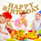 Gold Happy Birthday Banner Sign Happy Birthday Bunting Banner Flag Garland For Kids Boys Baby Birthday Party Decorations Supplies