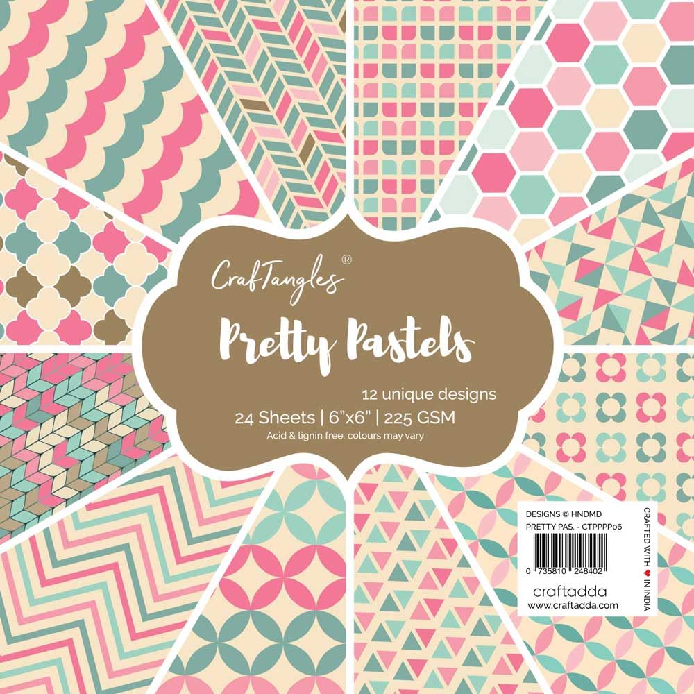Craftangles Paper Pack  Pretty Pastels (6X6)