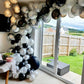 Black Silver Balloons, 60Pcs 12 Inch Black White Metallic Silver Balloons Set With Sliver Confetti Balloons Helium Latex Balloon