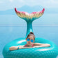 Jasonwell Giant Inflatable Mermaid Tail Pool Float with Fast Valves Summer Beach Swimming Pool Party Lounge Raft Decorations Toys for mature-themeds Kids (Green)