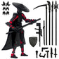 PkghoKids Already Assembled T13 Action Figure Accessories,Dummy 13 T13 Multi-Jointed Movable 3D Printed Toys (Black Red)