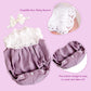 Aori Reborn Baby Dolls Clothes 20 inch Purple Outfit Lace Headband for 17-20 Inch Reborn Doll Newborn Girl