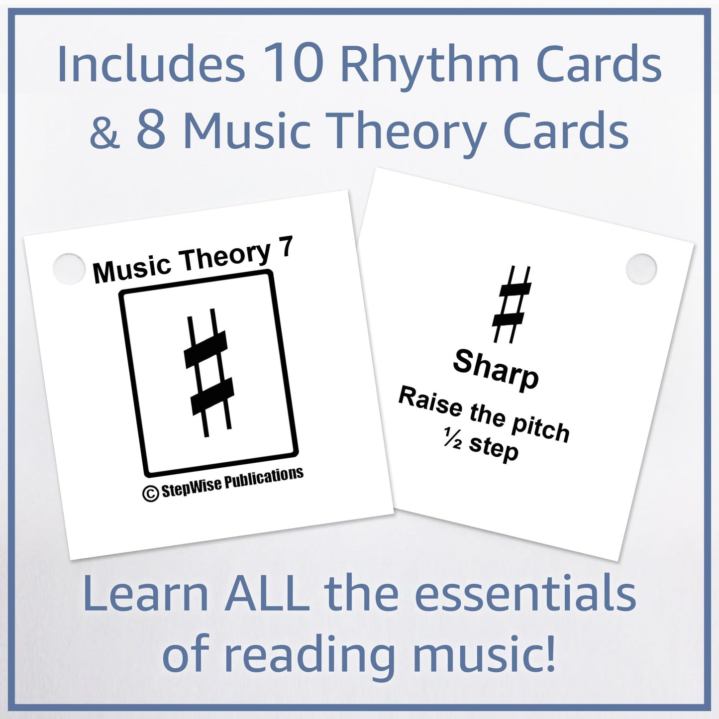 Stepwise Publications Music Flash Cards: Learning Games With Notes, Instrument Fingerings, & Music Theory (Viola)