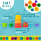 Kids Preferred Silicone Stacking Cups Set - The Very Hungry Caterpillar Bath Toys for Ages 18 Months+, Multicolor, Model 55765
