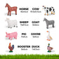 Learning Minds Set of 8 Jumbo Farm Animal Figures - Farm Animals for Toddlers Age 1-3 - Farm Toy for Kids Age 18 Months Plus - Animal Toys for Kids 1 2 3 Years Old
