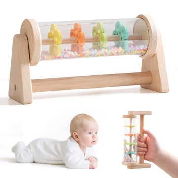 IEATFO Rain Stick Toy with Stand - Sensory Sound Training Tool for Kids, Tummy Time Musical Instrument for Infant Development | 