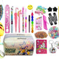 Krisus 22Pcs Kpopp Deemonn Hunterss Pouch & Unicorn Theme Stationery Set For Girls Pencil Pouch With Diary Pencil Pouch School 