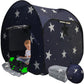 Byeanxiety Big Sensory Tent For Kids With Autism - 47X47X47In Star Pop Up Play Tent With Fluorescent Blanket Helps Autism, Adhd,