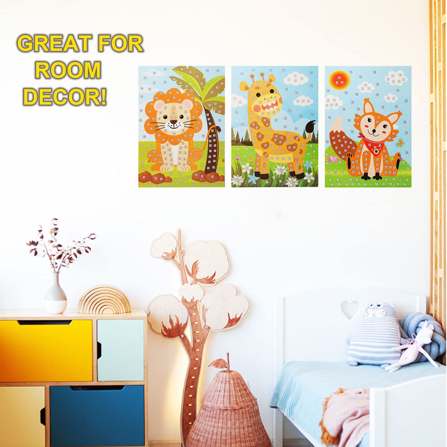 LZHZH 6 PCS - Mosaics Sticker Art Kit for Kids