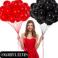 Colorful Elves 12 Inch 100 Pcs Metallic Chrome Black Balloons Latex Helium Shiny Thicken Balloons Party Decoration