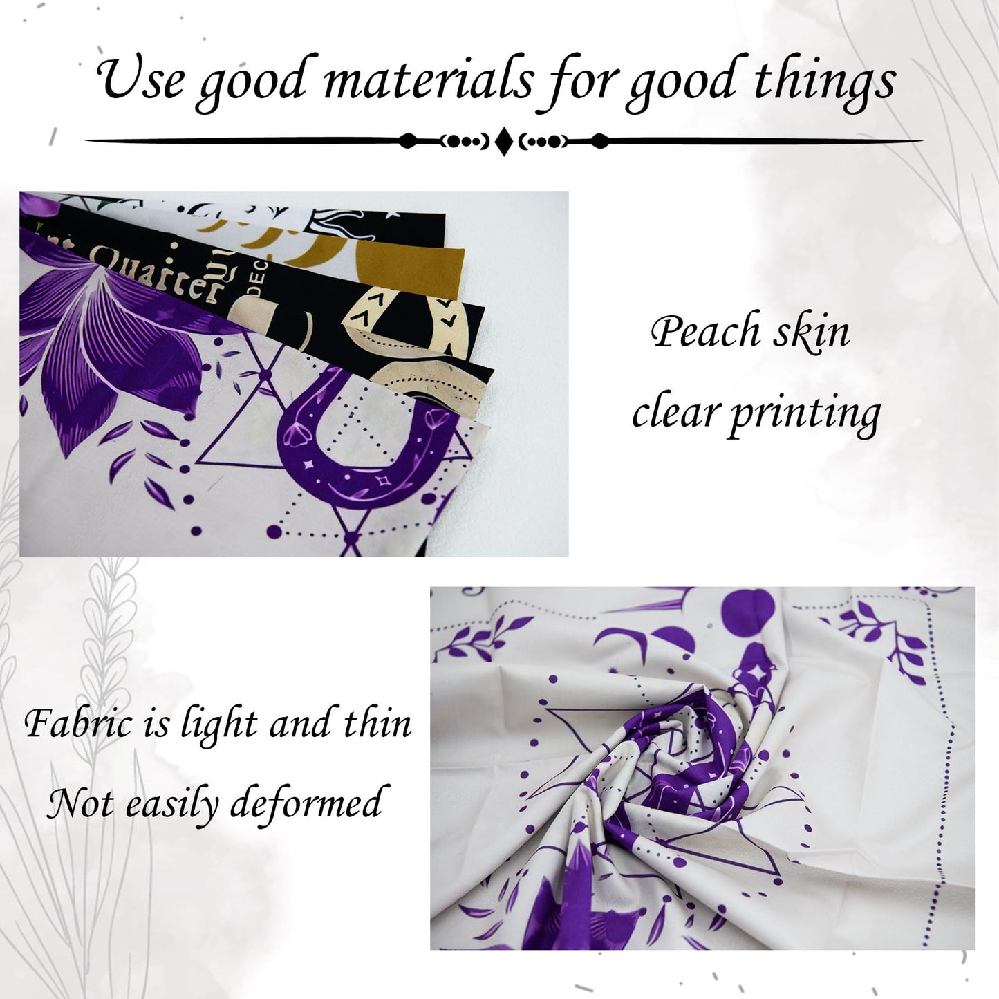 Knana Tarot Cloth Altar Cloth Tarot Mat Witchcraft Tarot Cloth Silk For Reading Tarot Accessories Tarot Cloth For Spread - With Tarot Card Bag (Purple Snake)