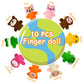 Sealive 10-Pcs Finger Puppets For Toddlers Story Time - Soft Velvet Forest Animals Puppet Toys - Perfect For Role Playing, Classroom Learning, Party Favors, Travel, Therapy, Imagination Building