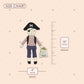 MON AMI Tooth Mate Pirate Fairy Doll with Tooth Bag 10   Plush Pirate Doll for First Loose Tooth for Boys & Girls