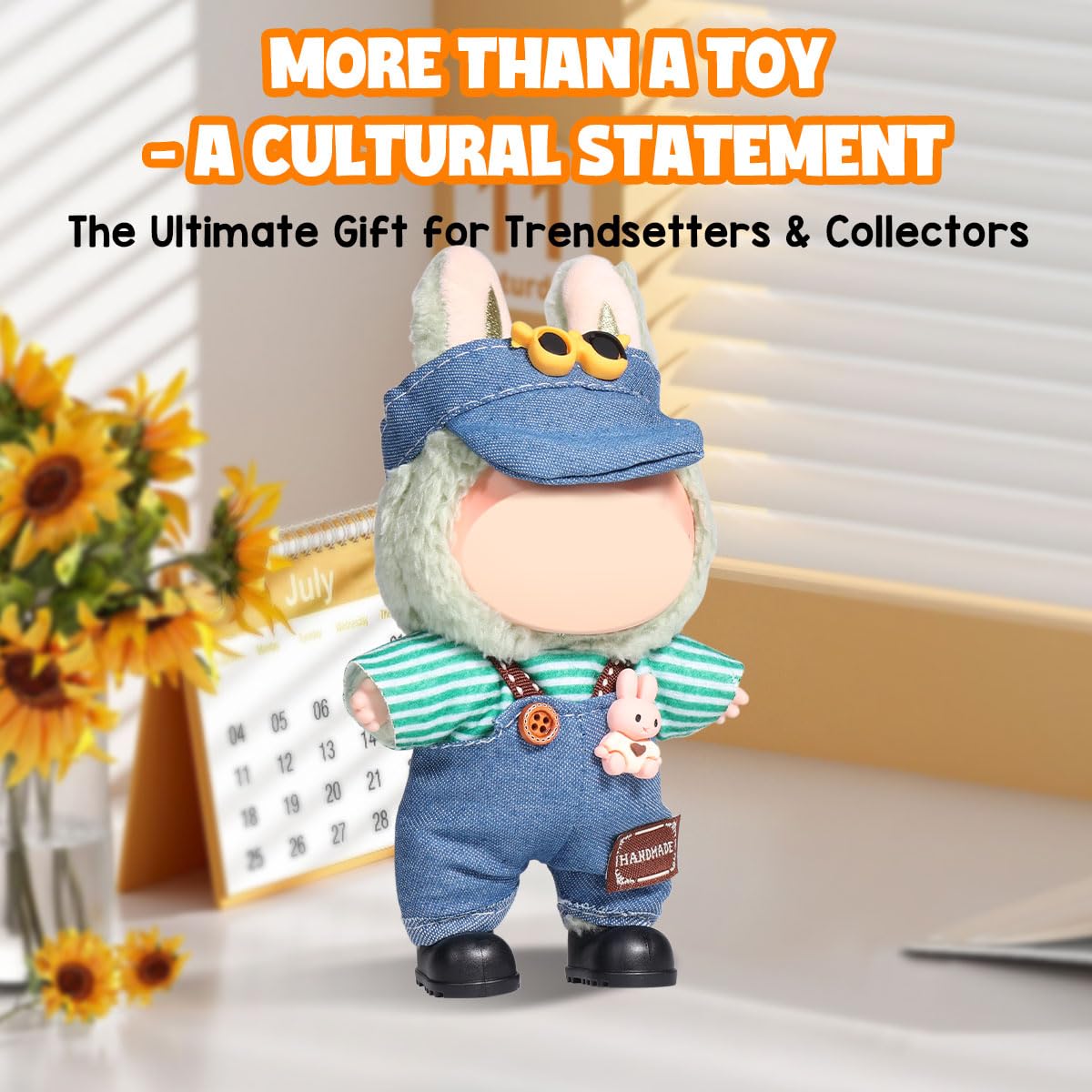 AICase for Labubu Clothes/for Labubu Outfits Clothes Set for 17cm Lububu Doll 3 Piece Set Hat Clothing for LA BUBU  Boys and Girls Stylish Adorable Dolls Clothes Accessories (No Doll)_05