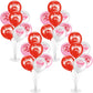 Relaxgiant 4 Set 10 Inches Valentines Balloon Stand Kits for Table Valentines Day Balloon Holder Centerpieces with Base and Cong