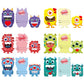 FaCraft Valentines Cards for Kids 24PCS Valentines Day Gifts Card with Envelope Funny 3D Foldable Monster Valentine Exchange Ca