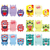 FaCraft Valentines Cards for Kids 24PCS Valentines Day Gifts Card with Envelope Funny 3D Foldable Monster Valentine Exchange Ca