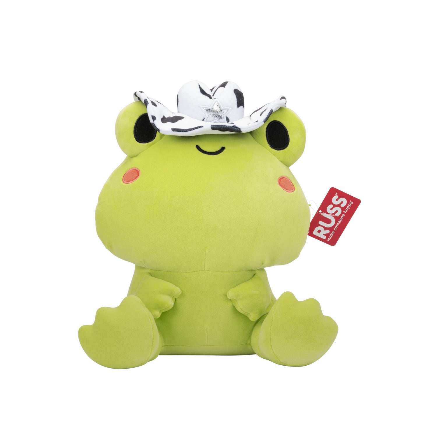 Russ 14-inch Ribbit Rodeo Plush Frog - Soft Polyester Green Toy with C ...
