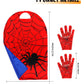 Geyoga 1 Spider Cape  1 Pair of Spider Web Gloves Costume for Halloween Christmas Birthday Costume Party School Performance(27.5 x 27.5'')