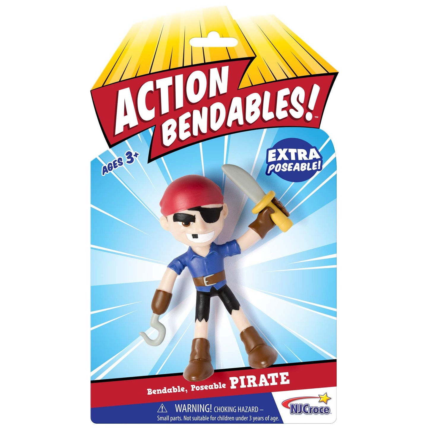 Nj Croce Ab5009 Pirate 4' Bendable Action, Figure