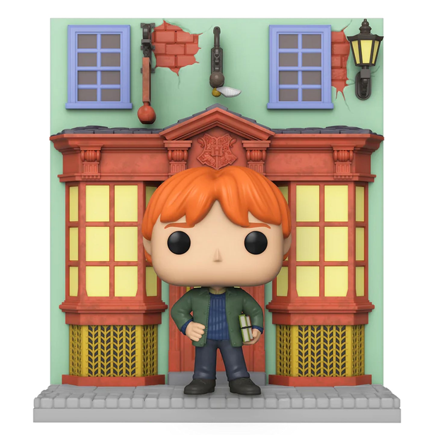 Funko Pop! Deluxe: Harry Potter - Ron Weasley Quidditch Supplies, Special Edition Multicolor Exclusive #142