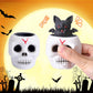 Tlswshsy 12 Pcs Halloween Skull Stress Relief Fidget Toys, Small White TPR Ghost Squeeze Toys for Party Decoration