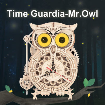 Rowood 3D Puzzles For Adults, Wooden Model Kits For Adults To Build, Birthday Gift For Adults & Teens (161 Pcs)- Owl Clock