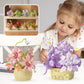 SJIADA 8 Pieces Flower Block Set  Plant and Succulent Toys Birthday Gift for Women and Girls As a Decoration or mature-themed Block Toy