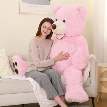 Morismos Giant Teddy Bear Plush 5Ft, Huge Pink Teddy Bears For Girlfriend, 5 Foot Large Big Bear Gifts For Valentine'S Day, Baby Shower, Birthday