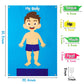 WATINC 35Pcs Felt Story Board Set - Human Organ Learning Kit, Large, Fair Skin, Model CA-WT-Felt Storyboard-Body-80p, Interactive Play for Kids