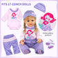 11 Pcs Set Reborn Baby Girl Doll Clothes Outfit Accessories Purple Mermaid Unicorn for 17-22 Inch Reborn Doll Newborn Girl