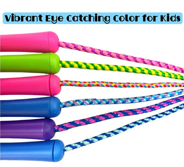 Giftexpress Adjustable Size Colorful Jump Rope For Kids And Teens - Outdoor Indoor Fun Games Skipping Rope Exercise Fitness Activity And Party Favor - Assorted Colors Pack Of (6)