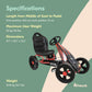Hauck Cyclone Pedal Go Kart With Adjustable Bucket Seat, 12 Inch Eva Foam Plastic Wheels, Handbrake For Rear Wheels - Ride On Toy For Kids 4-10 Years