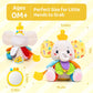 JoySpark Toys Musical Stuffed Elephant - Beige Polyester Toy for Infants 0-12 Months, Crinkle Paper & Mirror, Perfect Tummy Time Gift