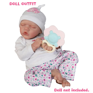 Ekokiz Reborn Baby Dolls Clothes Girl Perfectly Cute Baby Dolls Clothes 17-22 Inches Baby Doll Accessories White Baby Clothes Fo